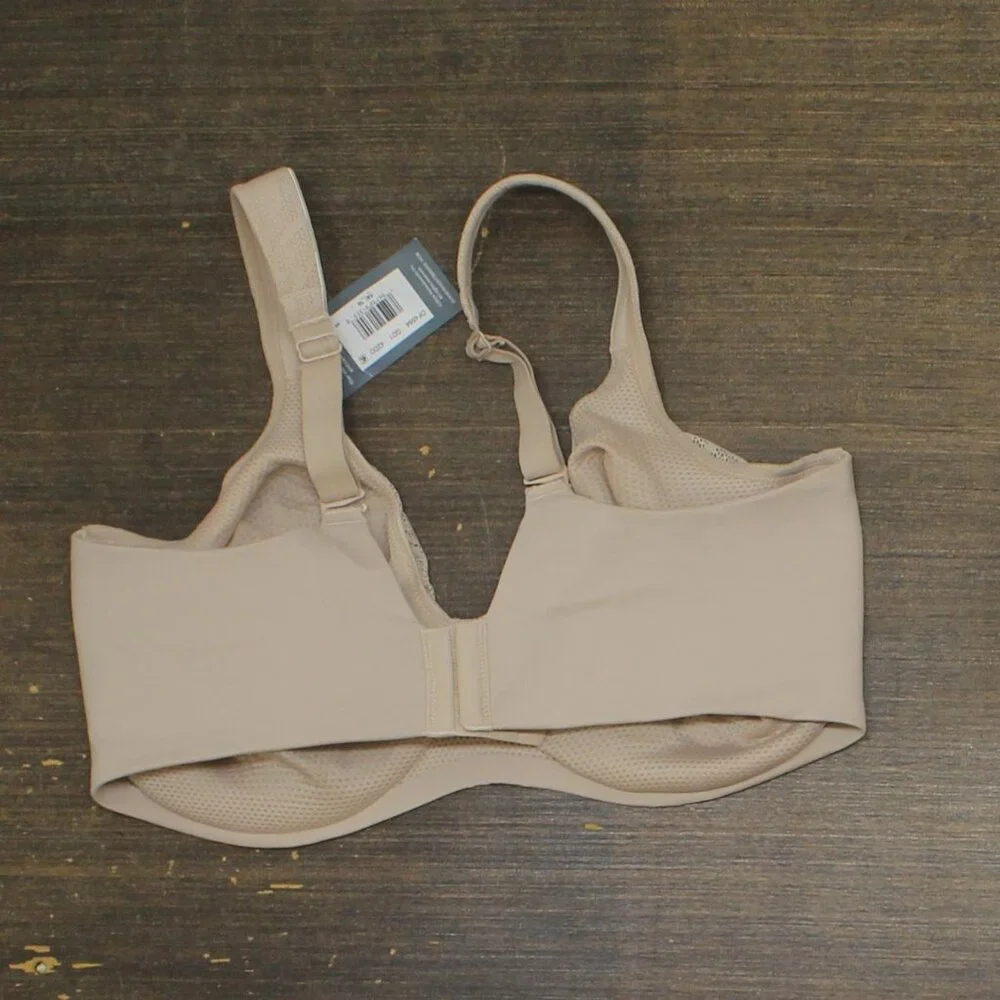 Bali Womens Underwire Coolest Smoothing Moisture-Wicking Bra Almond Brown 42DD